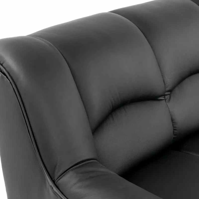 Kožená rohová sedacia súprava DUBAJ LUX XL, tm. modrá (K-58)