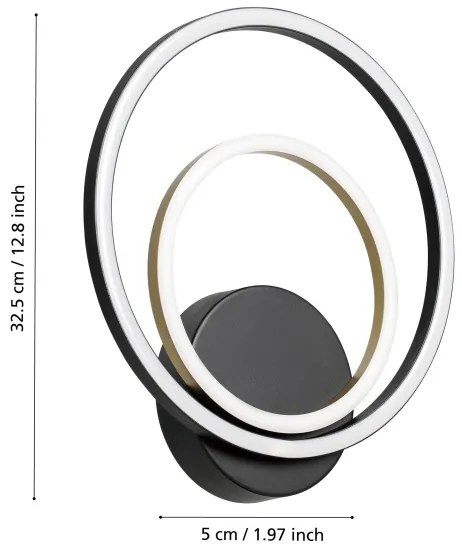 Eglo 390088 - LED Nástenné svietidlo LANACERA LED/12W/230V 3000K + 4xLED/2,1W