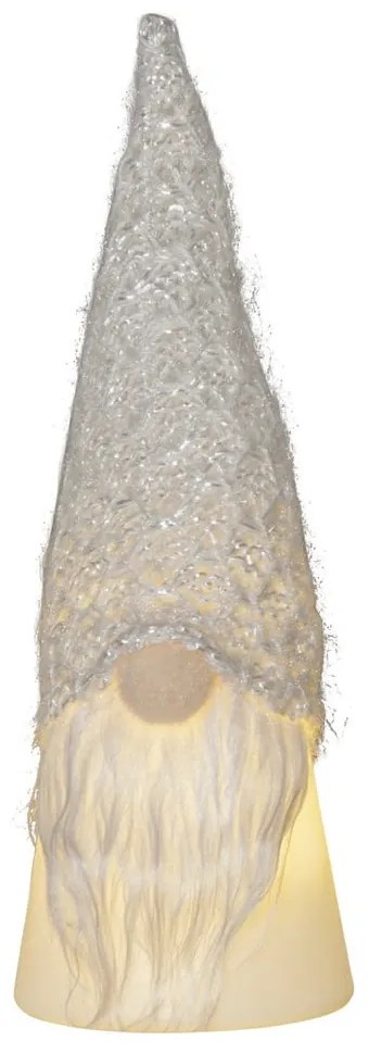 Bielo-sivá svetelná dekorácia s vianočným motívom ø 6,5 cm Joylight – Star Trading