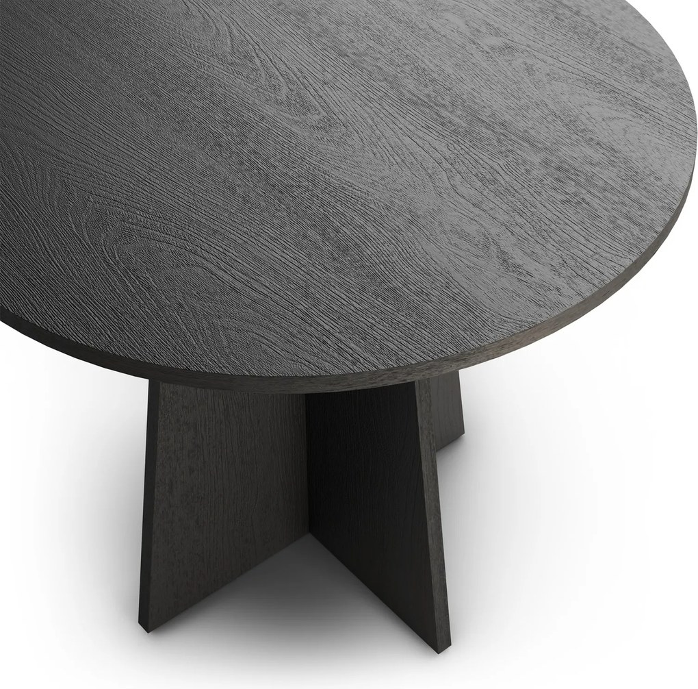 Okrúhly jedálenský stôl Merla 100 cm čierny