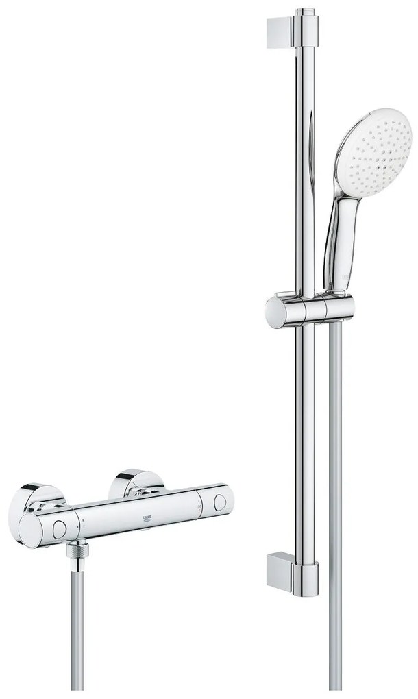Grohe Grohtherm 800 Cosmopolitan - Sprchový set s termostatom na stenu, 2 prúdy, chrómová, 34768001