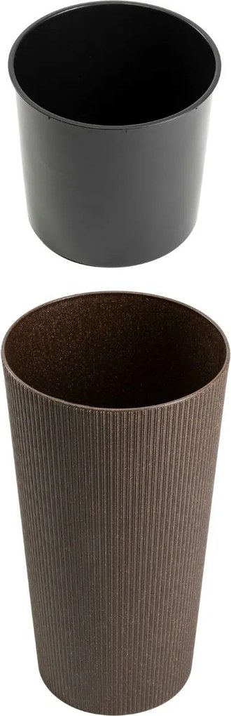 Sada 3 ks květináčů URBANIKA Coffee hnědá