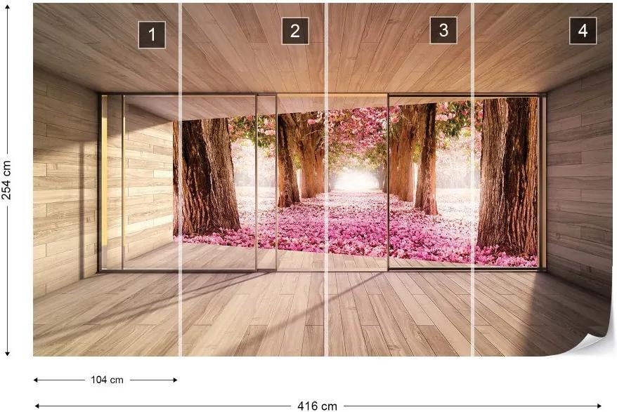 Fototapeta GLIX - Forest Blossom 3D + lepidlo ZADARMO Vliesová tapeta  - 416x254 cm