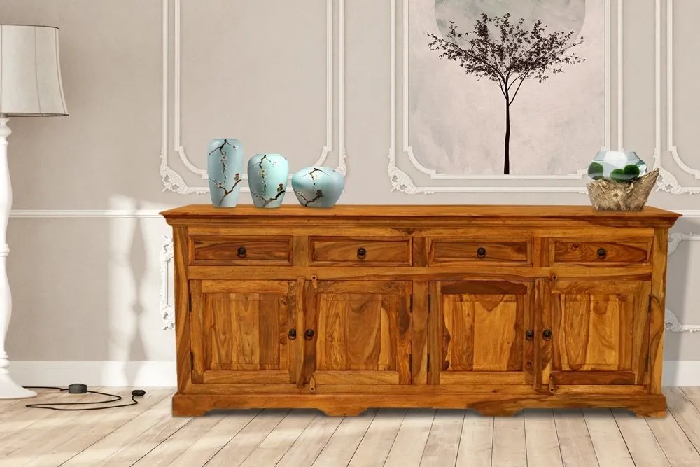 furniture-nabytek.cz - Komoda veľká masív z dreva palisander 200x90x45