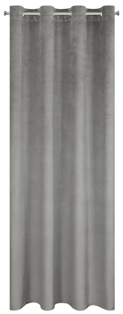 ZATEMŇOVACÍ ZÁVES NA KRÚŽKOCH FARGO 140X250 CM STRIEBORNÁ