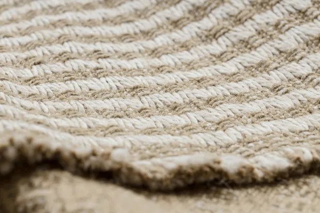 Koberec JUTE 3650 so strapcami krémový / béžový