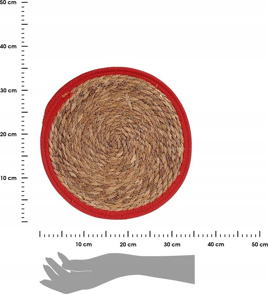 Podložka na stôl z morskej trávy BLUEBO 35 cm hnedá