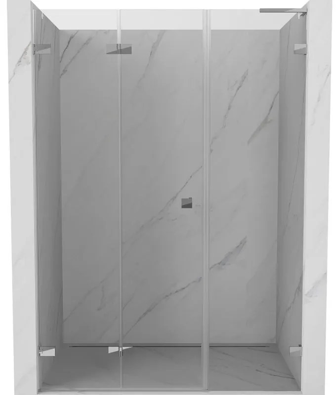 Mexen Lunar-F, L skladacie ľavé sprchové dvere 110 cm, číre sklo, chrómový profil, 836SL-110-050-01-00-L