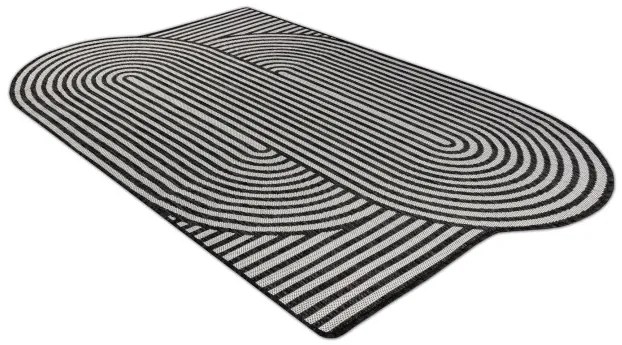 Koberec ORGANIC 2131 geometrický, krémový / čierny / naturálny