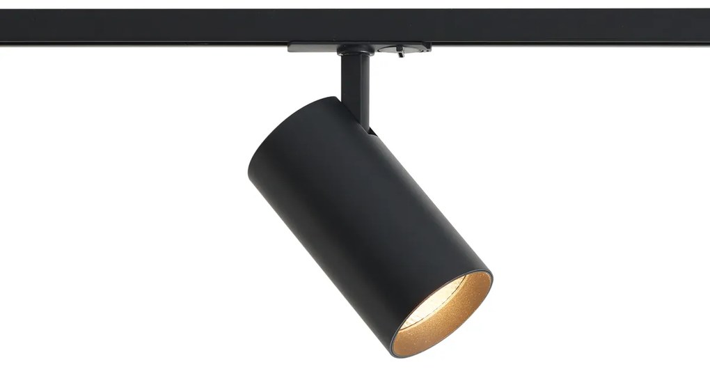 Moderný reflektor čierny pre 1-fázový koľajnicový systém vrátane LED - Iconic Mark