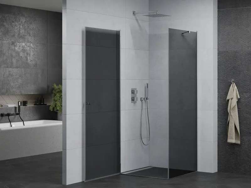 Mexen Pretoria sprchovací kút 90x90cm, 6mm sklo, chrómový profil-šedé sklo, 852-090-090-01-40