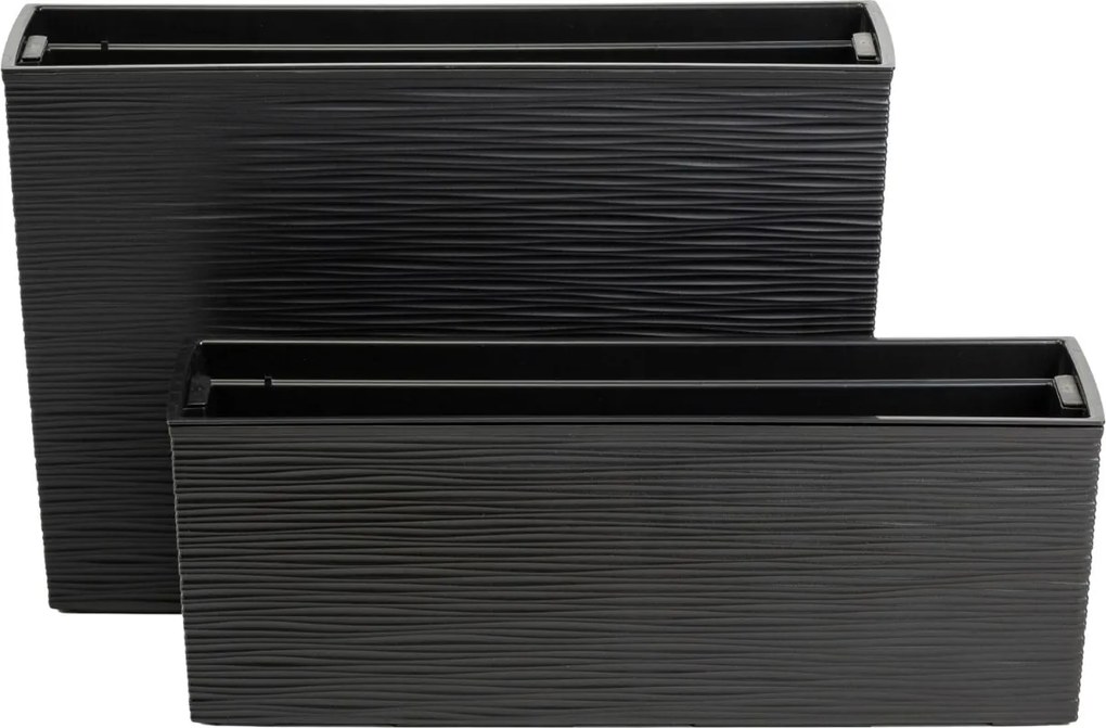 PLASTOVÝ KVETINÁČ BLOOM RIFLO 36X56X20 CM ČIERNA