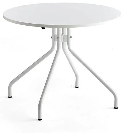 Stôl AROUND, Ø 900 mm, biela, biela