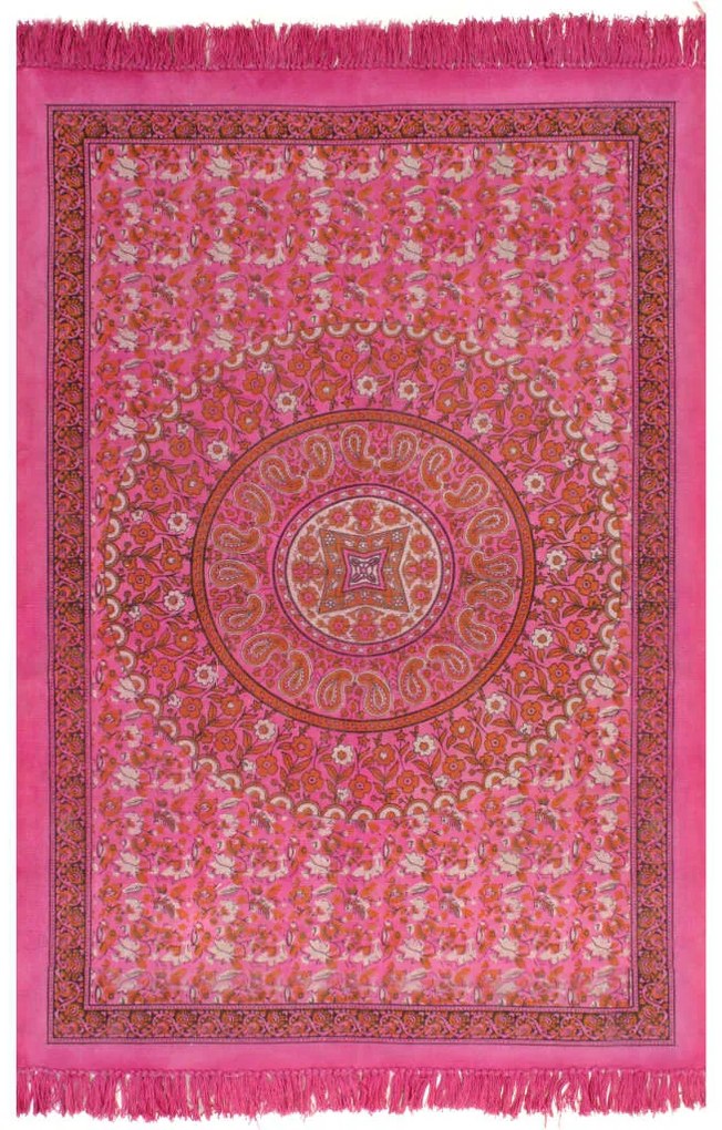 vidaXL Kilim bavlnený koberec so vzormi 120x180 cm fuchsia