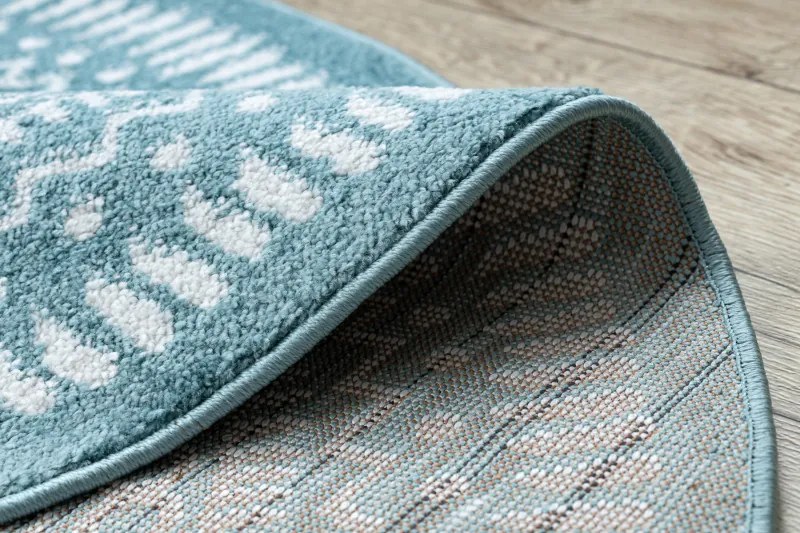 Dywany Łuszczów, Kusový koberec Napkin blue kruh, 200x200 (priemer) kruh, modrá, chodba / predsieň