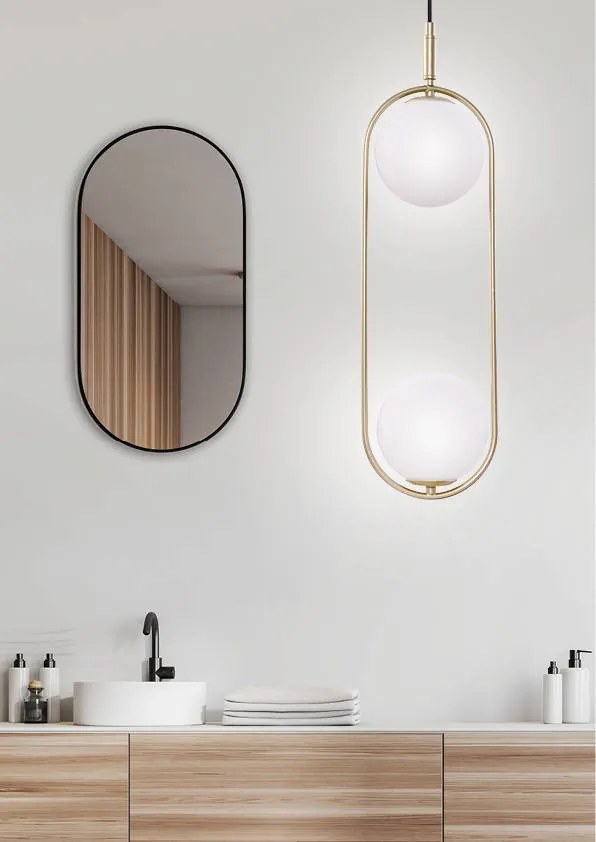 Candellux Mosadzný závesný luster Cordel pre žiarovku 2x G9 32-73464