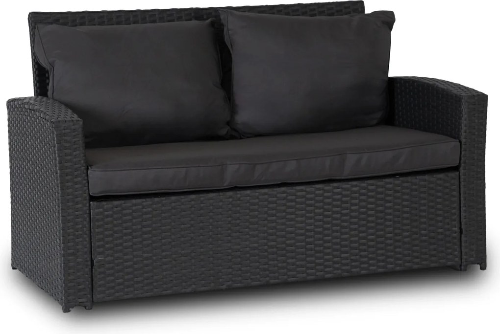 Záhradný nábytok Floryda z umelého ratanu tmavosivý