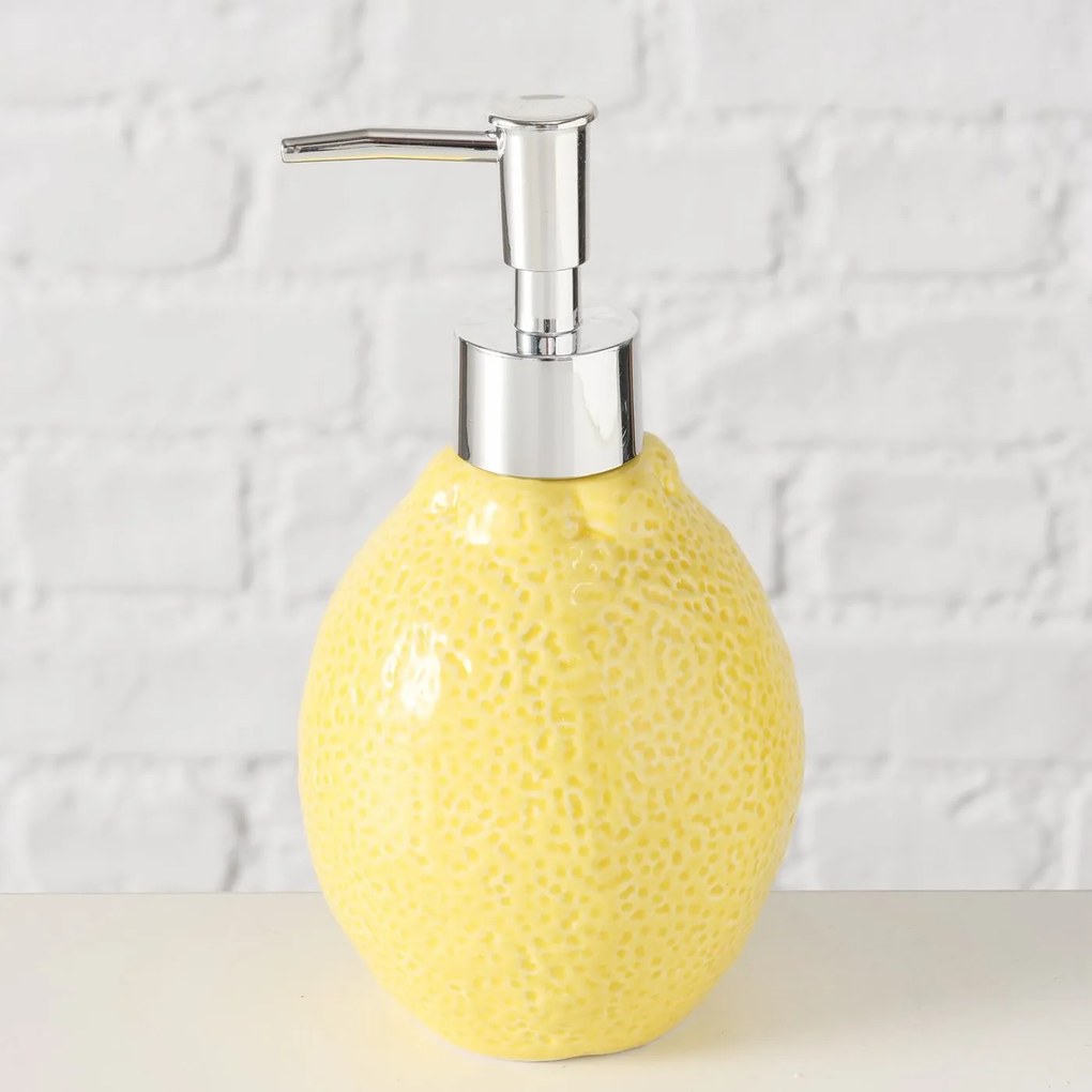 Dávkovač mydla Limone, žltá/s chrómovými prvkami, 300 ml