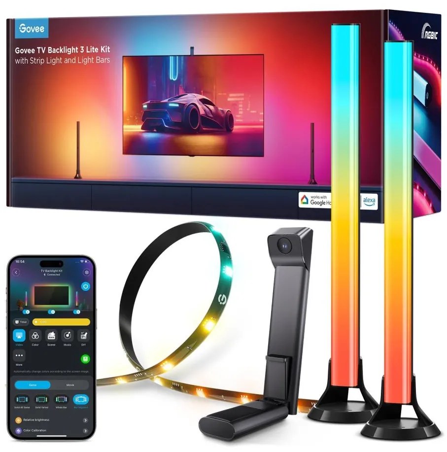 Govee - SADA 2x Backlight TV 55-65" SMART LED podsvietenie RGBICW Wi-Fi