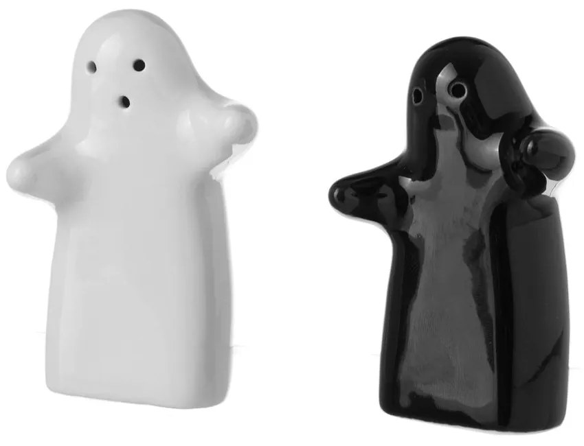 Set koreničky a soľničky z keramiky Unimasa Ghosts