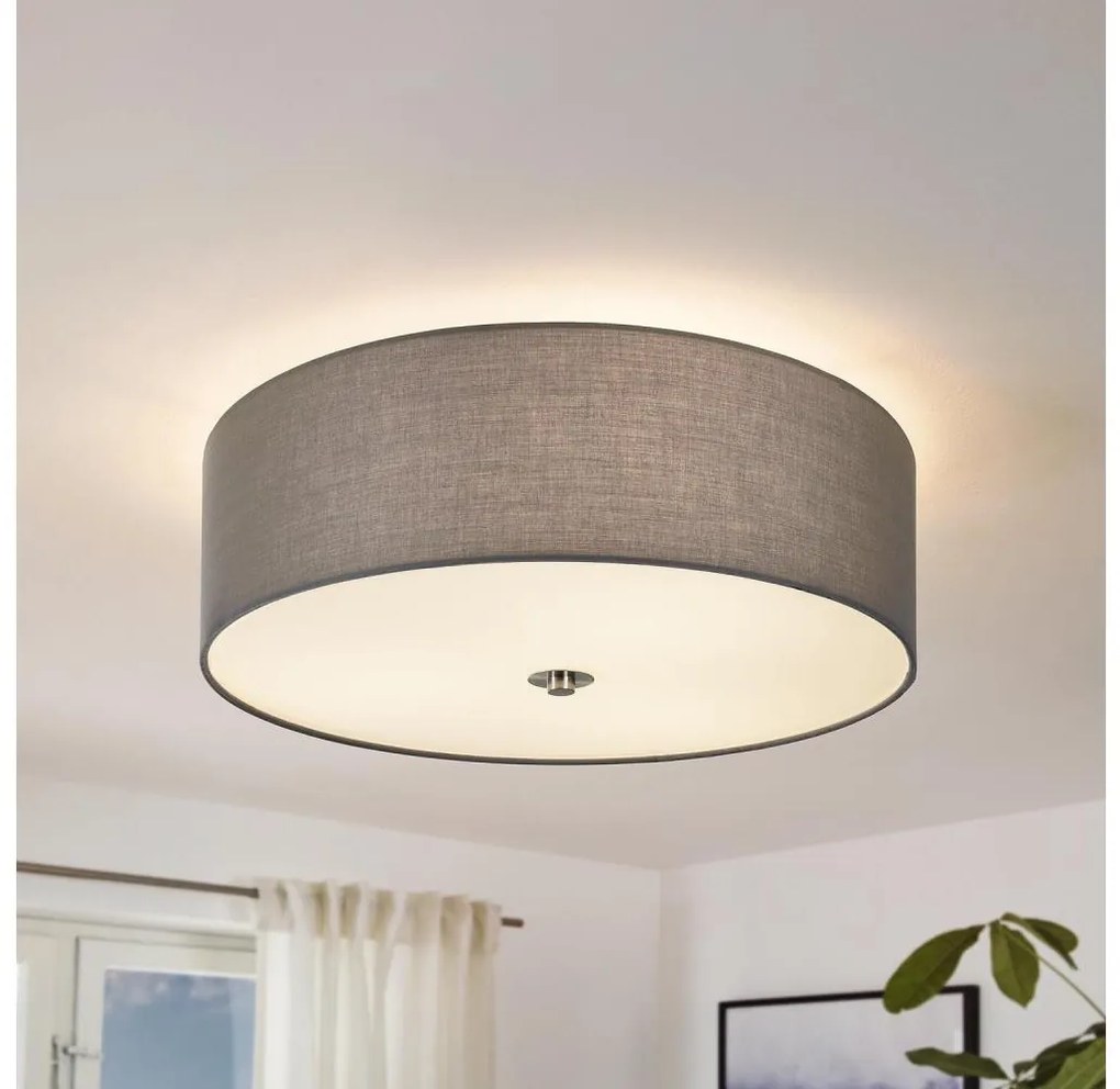 Eglo 55277 - Stropné svietidlo PASTERI 3xE27/25W/230V pr. 47,5 cm sivá