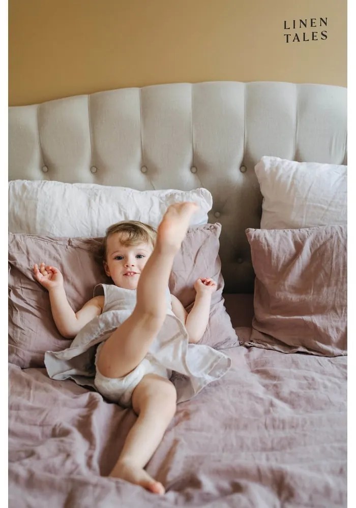 Ružová/hnedá ľanová plachta 180x260 cm Ashes of Roses – Linen Tales