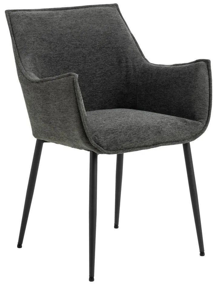 Tmavosivé čalúnené jedálenské kreslo Bonita – Actona