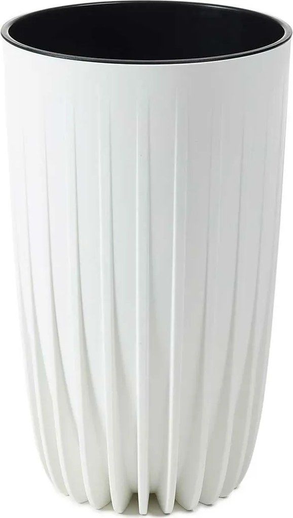 Kvetináč STRIPPED Eco 25x42 cm biely