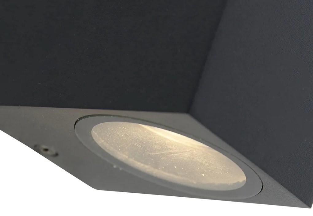 Sada 3 inteligentných nástenných svietidiel čierna IP44 vrátane Zigbee GU10 - Baleno