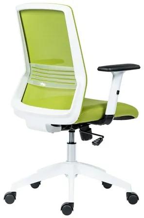 Kancelárska stolička na kolieskach Antares NOVELLO WHITE – s podrúčkami, viac farieb Zelená