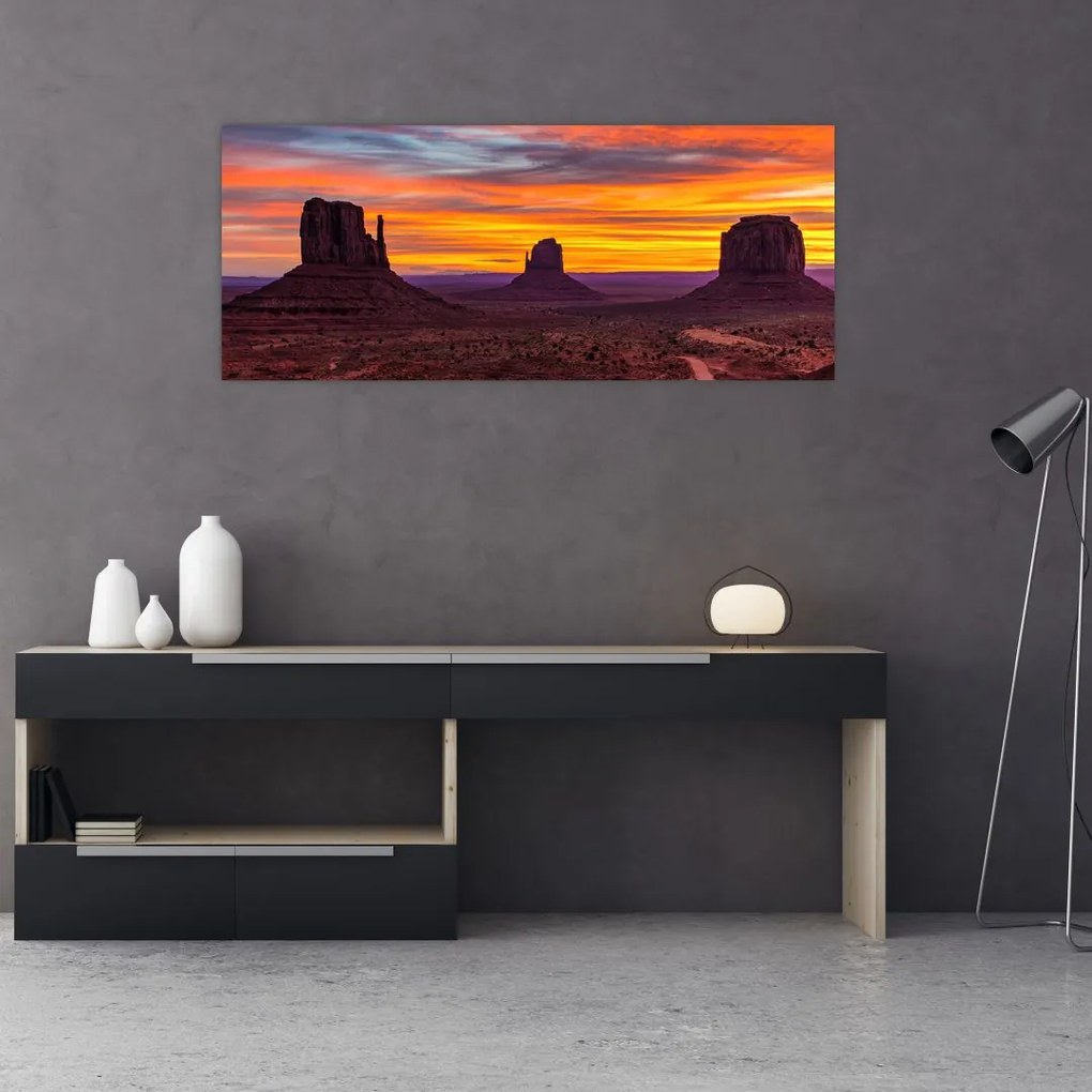 Obraz - Monument Valley v Arizone (120x50 cm)