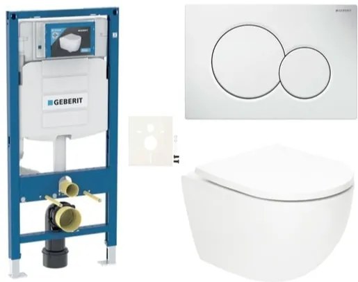 Závesný wc set SAT Fusion do ľahkých stien / predstenové vírové splachovanie SIKOGSTORFUS01, 1 ks