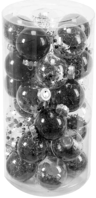 Vianočné guľky - čierne SYSD1688-061 (30ks)