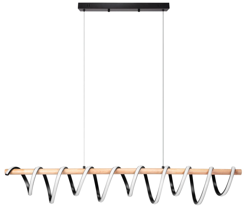 Toolight Toolight, LED stropné svietidlo 120cm 30W 4000K APP1288-CP, čierna-hnedá, OSW-00943