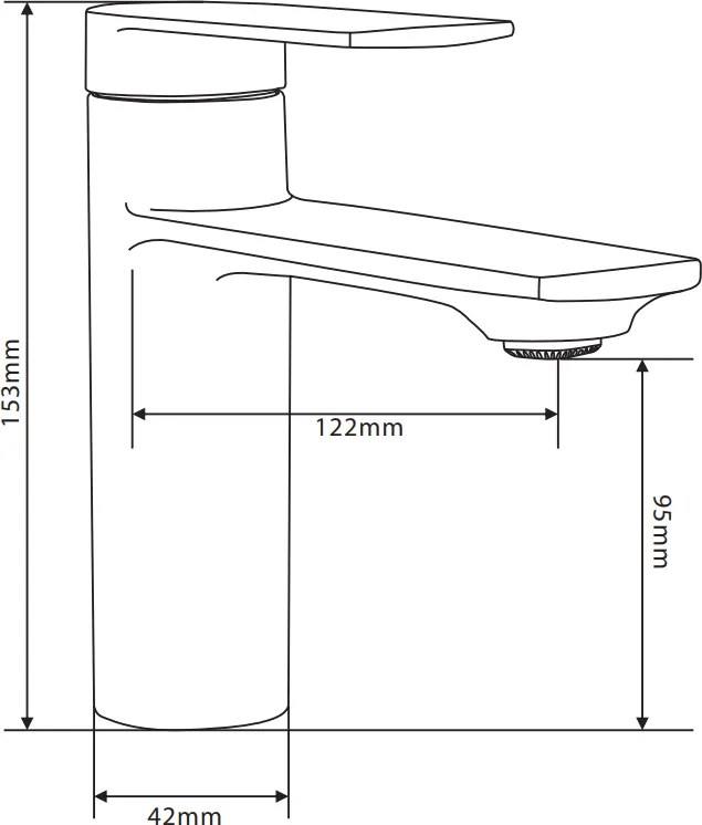 Mexen Zero, umývadlová batéria, zlatá lesklá, 71100-50