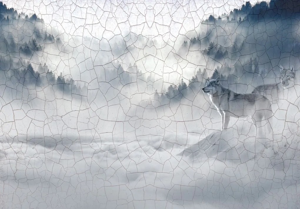 Fototapeta - Vlk v hmle (152,5x104 cm)