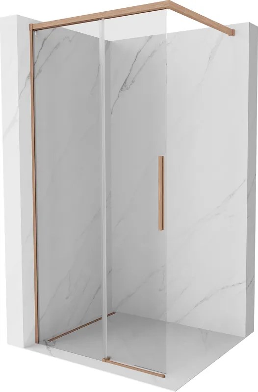 Mexen Rox, sprchová stena 80 x 200 cm, 8mm číre sklo, medený matný profil, 8C2-080-003-65-00