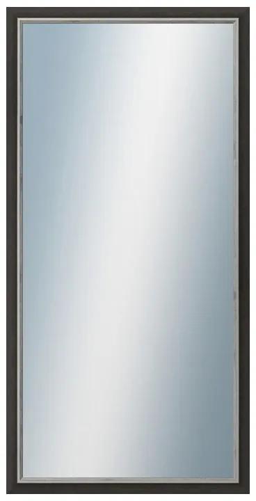 DANTIK - Zrkadlo v rámu, rozmer s rámom 50x100 cm z lišty TAIGA čierna (3108)
