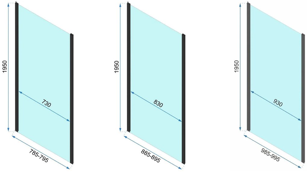 Rea Rapid Swing, rohový sprchovací kút 90(dvere) x 100(stena) x 195 cm, 6mm číre sklo, chrómový profil, KPL-K3606