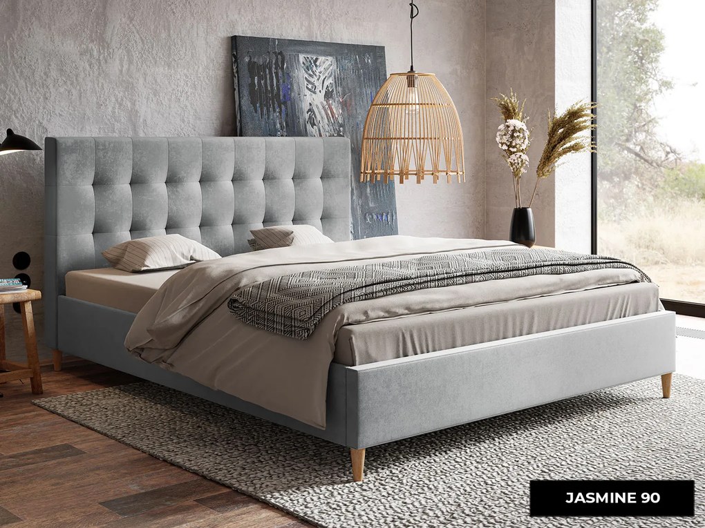 PROXIMA.store - Škandinávska čalúnená posteľ ROSE ROZMER: 160 x 200 cm, FARBA NÔH: wenge