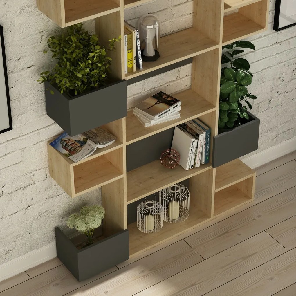 Knižnica Niho Anthracite a Oak
