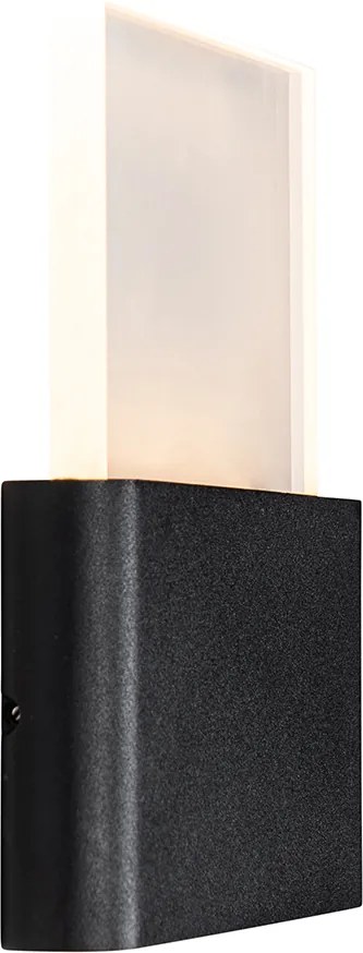 Vonkajšie nástenné svietidlo čierne vrátane LED so štítkami domov IP54 - Kandi