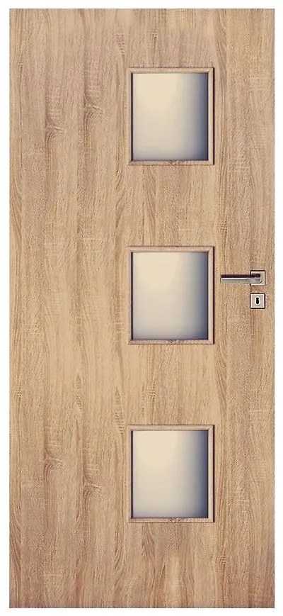 Dvere vnútorné Trio 3*3 80L dub sonoma