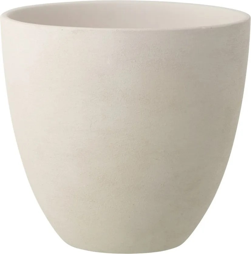 Biely antik keramický obal na kvetináč Larigge L - Ø 30*29 cm