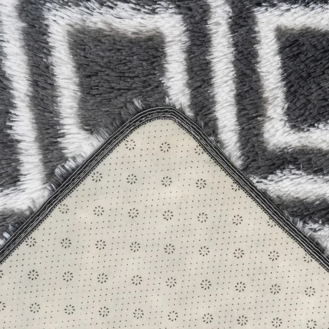 Protišmykový koberec DECOR čierny / biely