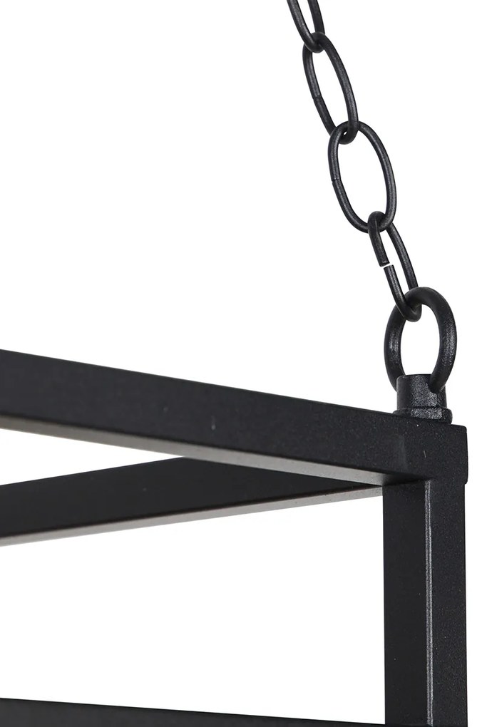 Inteligentné závesné svietidlo čierne s drevom vrátane 5 Wifi G95 - Shelf