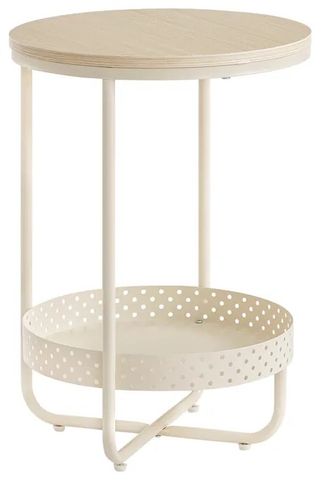 Autronic BONTEC Odkladací stolík 40x40x55cm, mdf, bielený dub, AKF-E1015 CRM Farba: Béžová