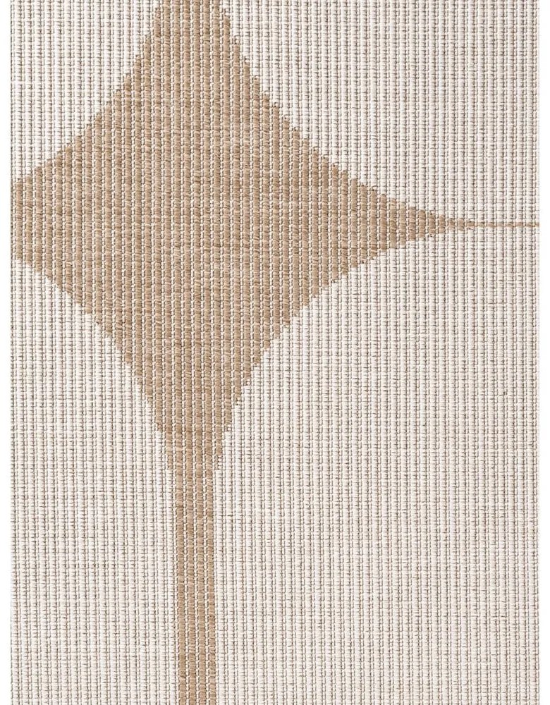 Okrúhly vnútorný a vonkajší koberec v béžovej a slonovinovej farbe ø 160 cm Duet Bowen – NORTHRUGS