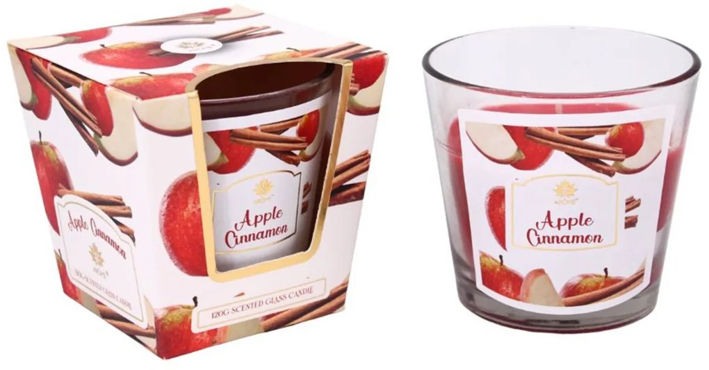 Arôme Vonná sviečka APPLE & CINNAMON 120g