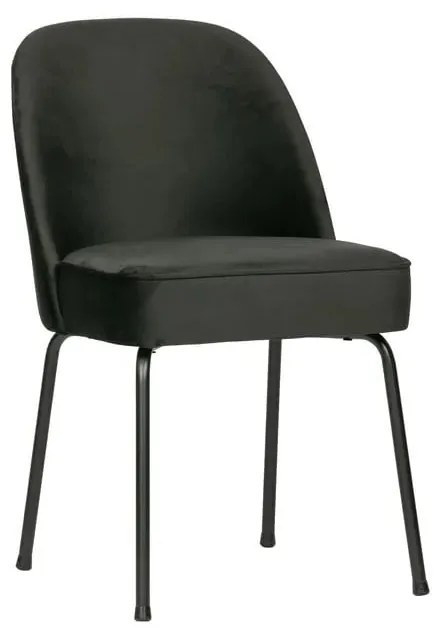 Čierne zamatové jedálenské stoličky v súprave 2 ks Vogue – WOOOD